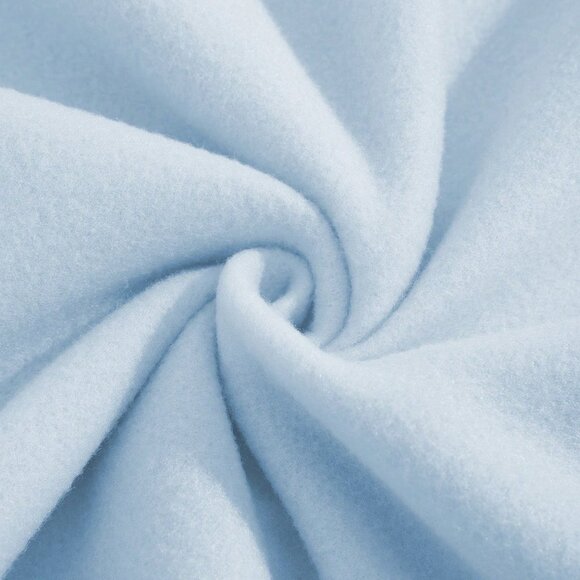 Baby Blue Casual Women's Hooded Drawstring Sweatshirt And Sweatpants Set - Picture 4 of 6